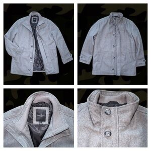 London Fog Wool Gray Pea Coat